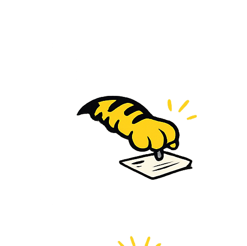 Tiger pressing a button