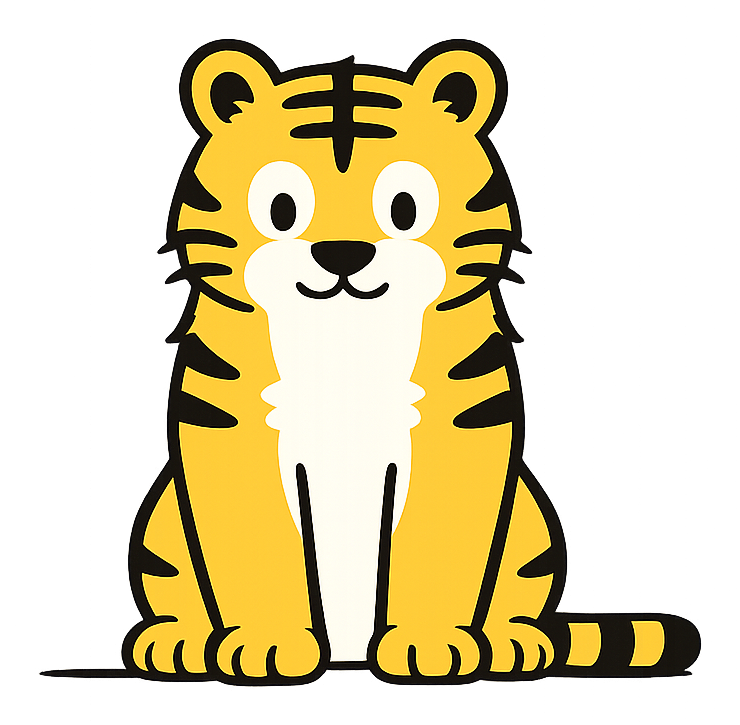 Tiger sitting ready