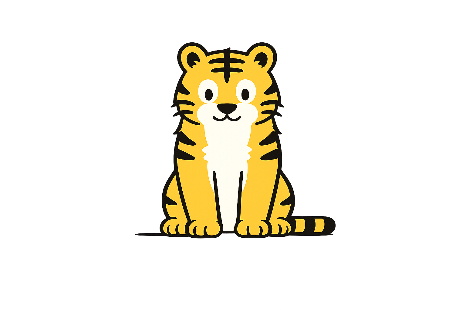 Tiger sitting ready